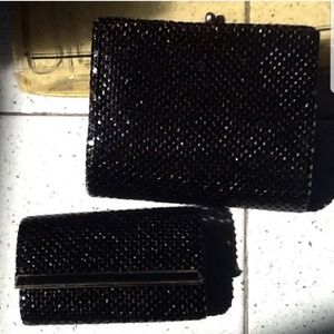 Vintage wallet and key holder set